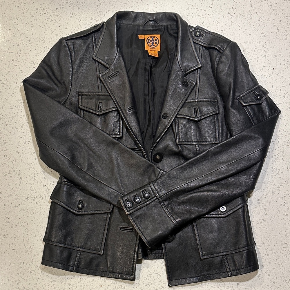 Tory Burch Black Leather Jacket